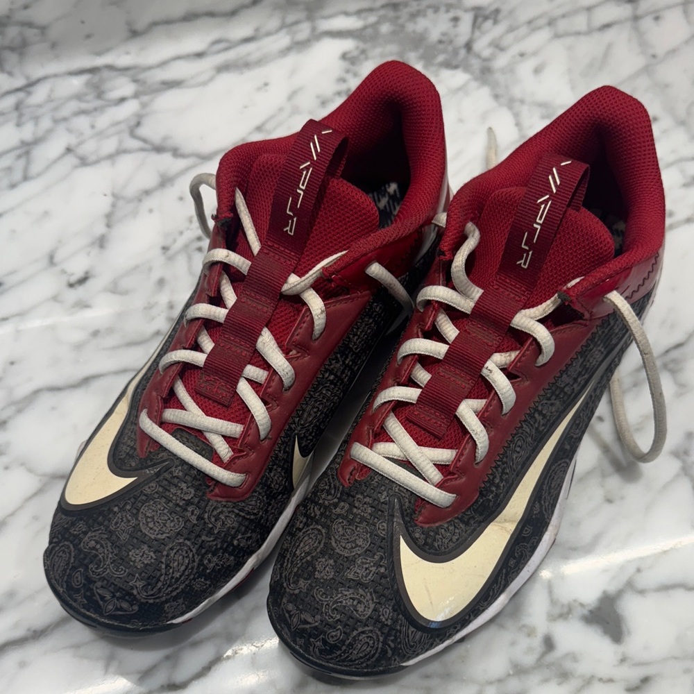 Nike Red and Black Football Cleats